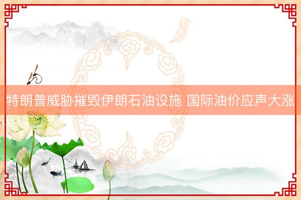 特朗普威胁摧毁伊朗石油设施 国际油价应声大涨