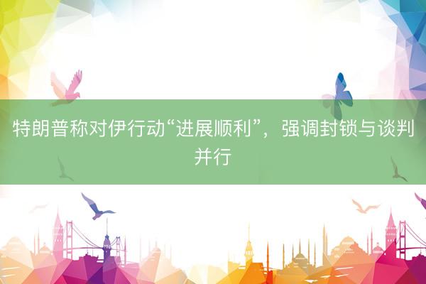 特朗普称对伊行动“进展顺利”，强调封锁与谈判并行