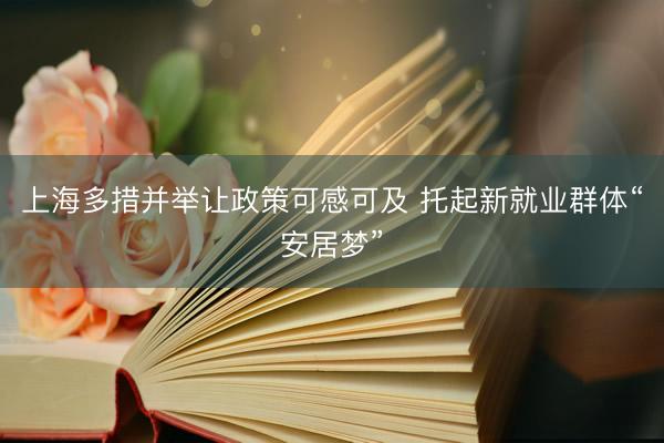 上海多措并举让政策可感可及 托起新就业群体“安居梦”