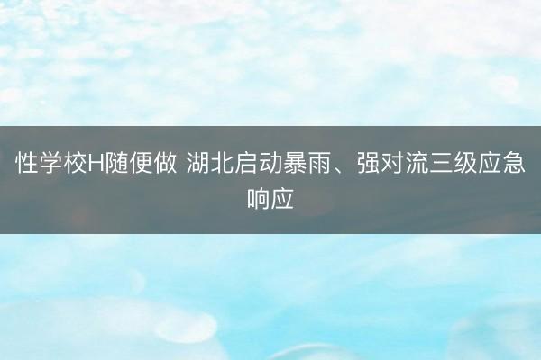 性学校H随便做 湖北启动暴雨、强对流三级应急响应