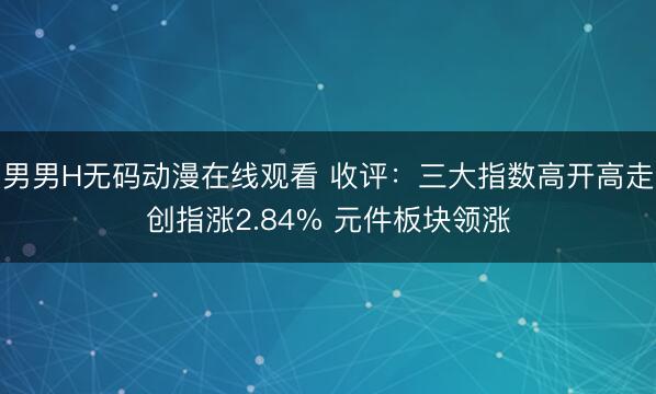 男男H无码动漫在线观看 收评：三大指数高开高走创指涨2.84% 元件板块领涨