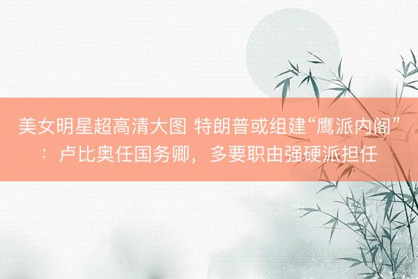 美女明星超高清大图 特朗普或组建“鹰派内阁”：卢比奥任国务卿，多要职由强硬派担任