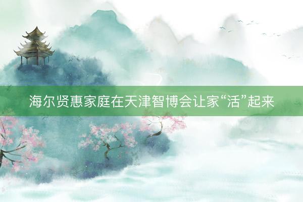 海尔贤惠家庭在天津智博会让家“活”起来
