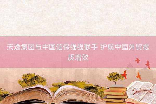 天逸集团与中国信保强强联手 护航中国外贸提质增效