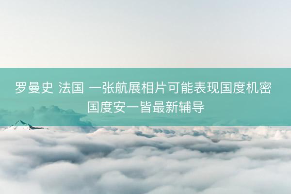 罗曼史 法国 一张航展相片可能表现国度机密 国度安一皆最新辅导