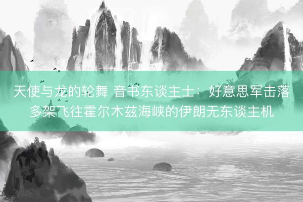 天使与龙的轮舞 音书东谈主士：好意思军击落多架飞往霍尔木兹海峡的伊朗无东谈主机